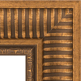 Зеркало с гравировкой в багетной раме "Золотой акведук"
