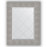 Зеркало с гравировкой в багетной раме "Чеканка серебряная"